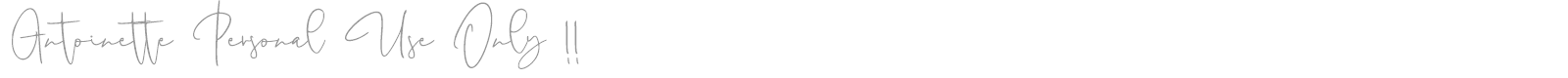 Antoinette font preview